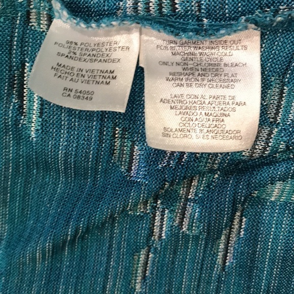 JONES NEW YORK Blue White Floral Button Down Short Sleeve Cardigan Size 2X - Picture 6 of 8